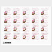 Stickers van piratenverjaardagsfeest voor roze mei (Vel)