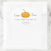 Stickers van pompoenen met Boerderij, met een kleu (Tas)