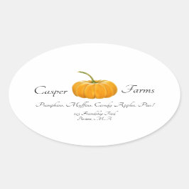 Stickers van pompoenen met Boerderij, met een kleu