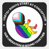 Stickers van Pride Fetus (vierkant) (Voorkant)