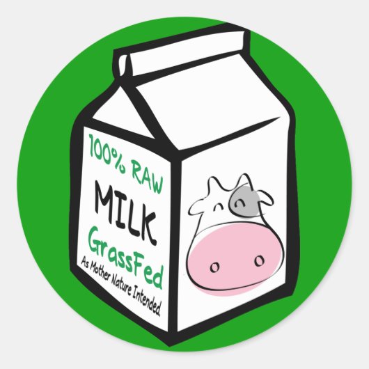 Stickers van rauwe melk (Voorkant)