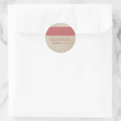 Stickers van Red Rustic Damask Wedding (Tas)