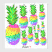 Stickers van regenbooganzen, alle soorten (Vel)