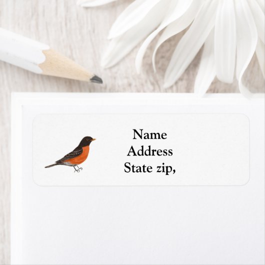 Stickers van roodrotsvogels, etiketten; (Insitu)