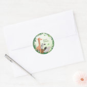Stickers van Safari-dieren rond verjaardagsfeest (Envelop)
