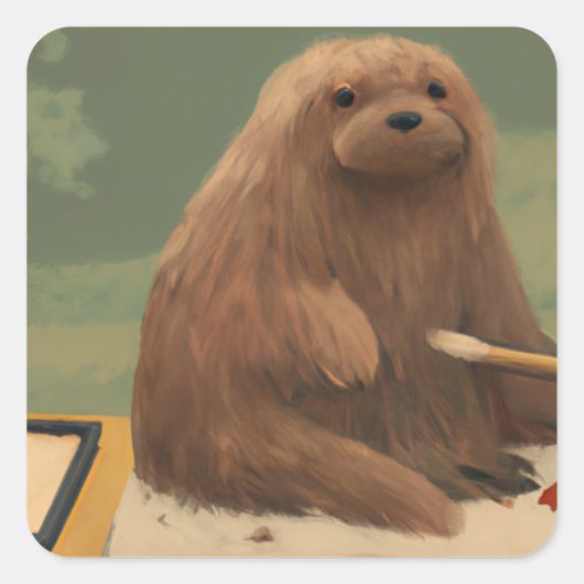 stickers van schattige harige honden (Voorkant)