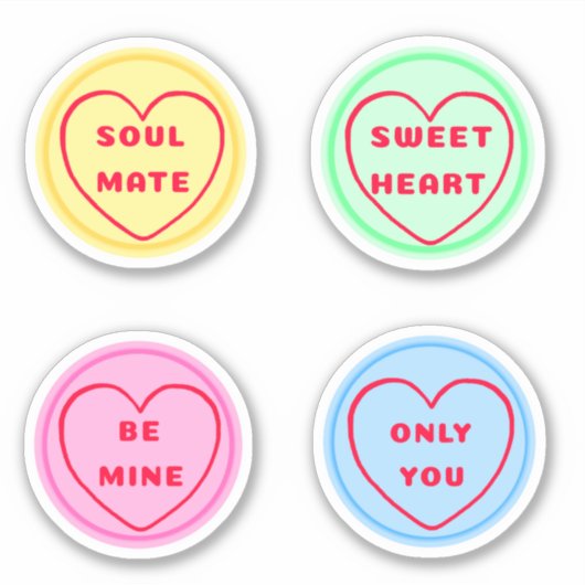 Stickers van Schattige Valentijns (Voorkant)