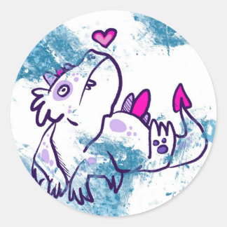 Stickers van Snow Dinosaur