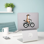 Stickers van stokstaartjes (Laptop op bureau)