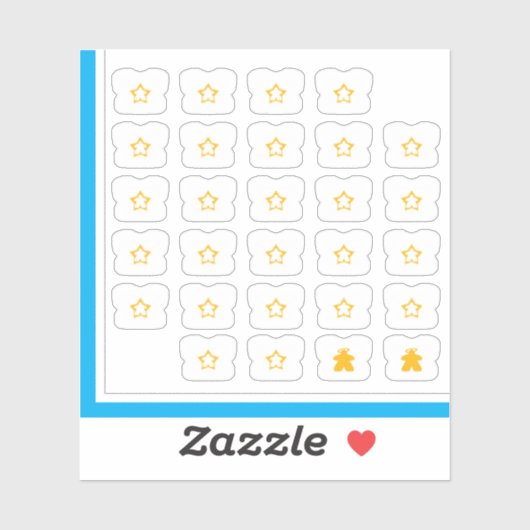 Stickers van T - shirts weergeven - Boordspelspele (Vel)