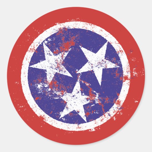 Stickers van Tennessee onder noodvlag (Voorkant)