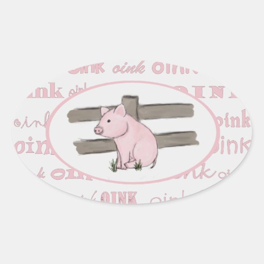 Stickers van weinig de Roze Biggetje (Voorkant)