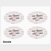 Stickers van weinig de Roze Biggetje (Vel)