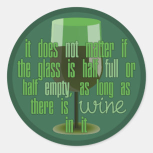 Stickers van wijnglas