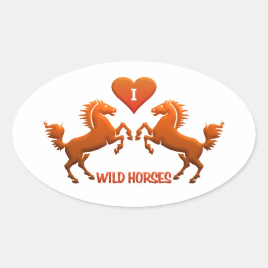 Stickers van wilde paarden (Voorkant)