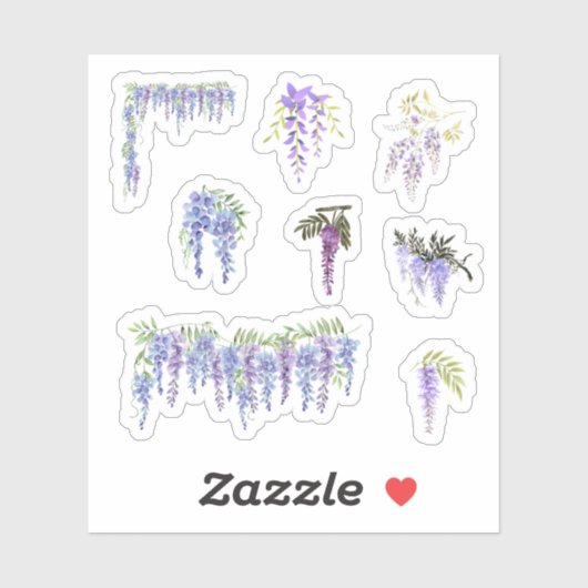 Stickers van Wisteria (Vel)