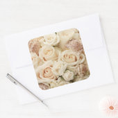 Stickers van witte rozenweddenschap (Envelop)