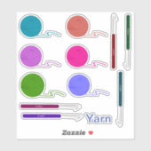 Stickers van Yarn en Hook (Vel)