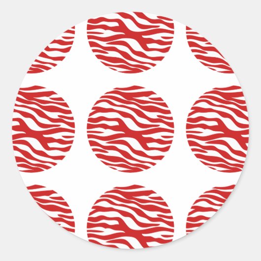 Stickers van Zebra Print Polka Dots (Voorkant)