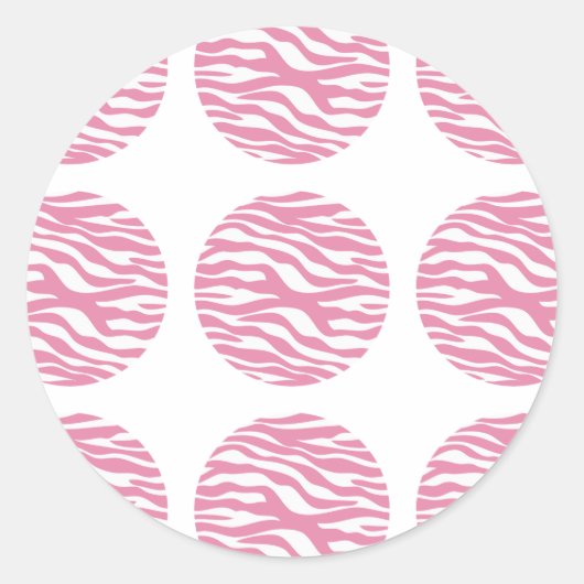 Stickers van Zebra Print Polka Dots (Voorkant)