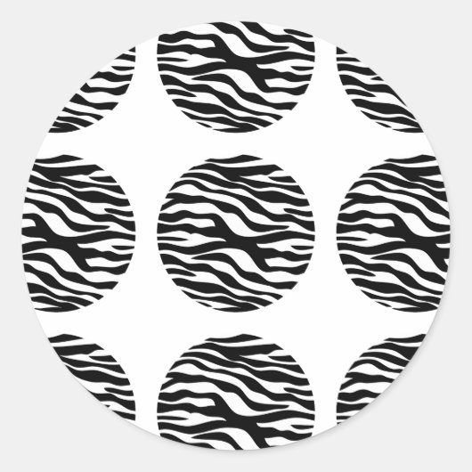 Stickers van Zebra Print Polka Dots (Voorkant)