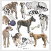 Stickers vel Great Danes (Vel)