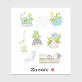 stickers vetplanten en planten