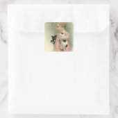 STICKERS  Victoriaans Meisje Kitten Puppy Sweet (Tas)