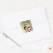 STICKERS  Victoriaans Meisje Kitten Puppy Sweet (Envelop)