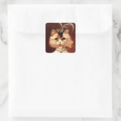 STICKERS Victoriaans Zingende salon Cat Jewel Squa (Tas)