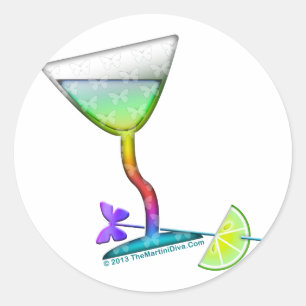 STICKERS - VLINDER MARTINI