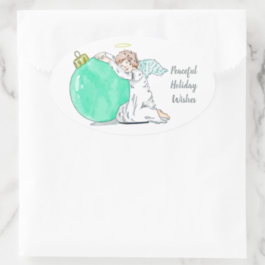 Stickers voor aangepaste kersttekst (Tas)