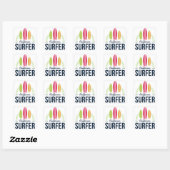 Stickers voor aangepaste locatie surfer (Vel)