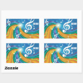 Stickers voor aangepaste monogram muziekillustrati (Vel)