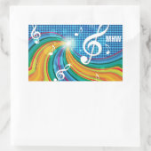 Stickers voor aangepaste monogram muziekillustrati (Tas)