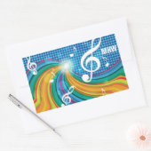 Stickers voor aangepaste monogram muziekillustrati (Envelop)