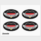 Stickers voor aangepaste tekst in Duitsland Love (Vel)