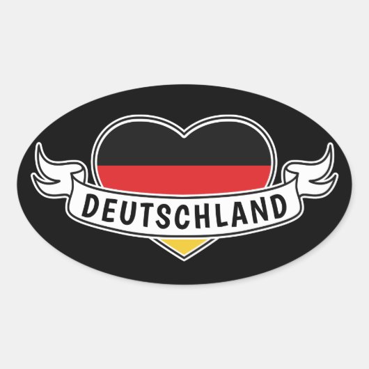 Stickers voor aangepaste tekst in Duitsland Love (Voorkant)