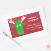 Stickers voor aangepaste tekst voor Moose Head Pop (Envelop)