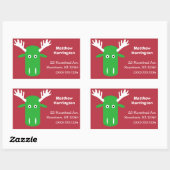 Stickers voor aangepaste tekst voor Moose Head Pop (Vel)