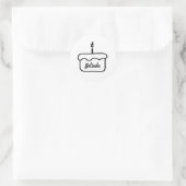 Stickers voor aangepaste verjaardagstaart | wit (Tas)