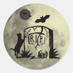 Stickers voor afspeelbare zwarte kat