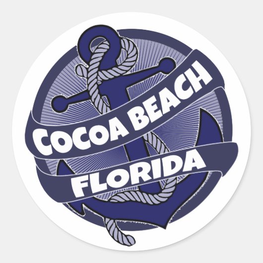 Stickers voor anker uit Cocoa Beach Florida (Voorkant)