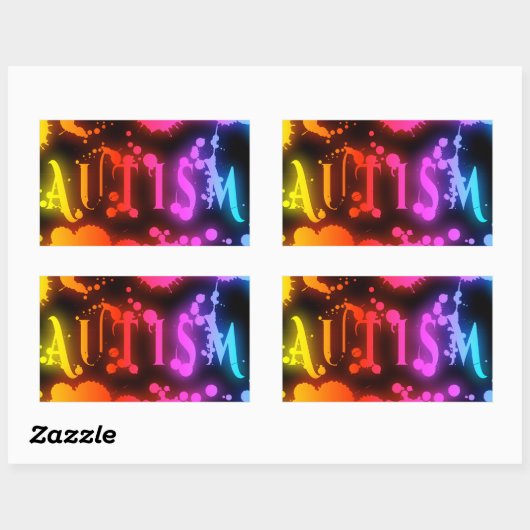 Stickers voor Autism Rectangle (Vel)