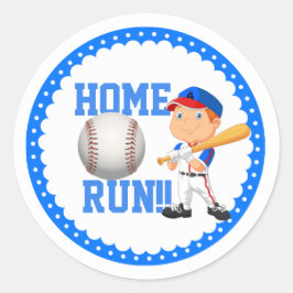 Stickers voor Baseball Classic Round Home Run