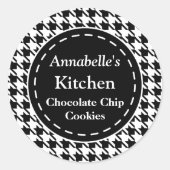 Stickers voor Black Houndstooth Kitchen (Voorkant)