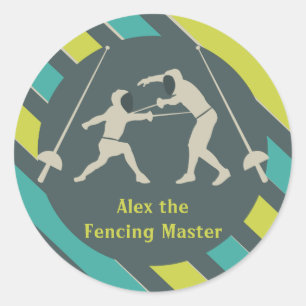 Stickers voor blauw en geel omheining
