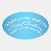 Stickers voor blauwe en witte pretkerst (Voorkant)