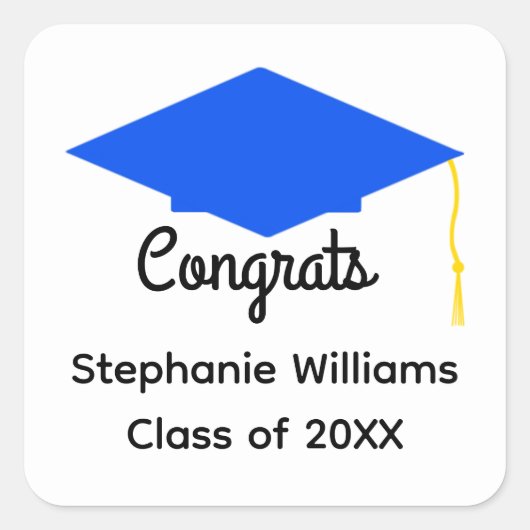 Stickers voor blauwe graduatie (Voorkant)