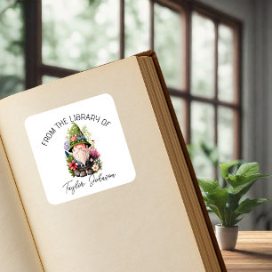 Stickers voor boeken, bloementuin